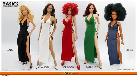 1/6 Scale female SMcG BASICS Femme Fatale dress Jiaoudoll Phicen Barbie Fashion Cover