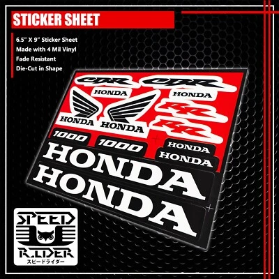 MICRO SPONSOR STICKER DECAL HONDA CBR 1000 RR WING MOTORCYCLE MOTOBIKE LOGO - Image 1 of 2