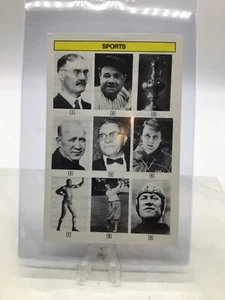 1985 Whhozit Babe Ruth/Jack Johnson/Bobby Jones/Jim Thorpe - Picture 1 of 2