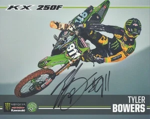 *TYLER BOWERS*SIGNED*AUTOGRAPHED*PHOTO CARD*MONSTER*ENERGY*KAWASAKI*8"X10"COA* - Picture 1 of 2