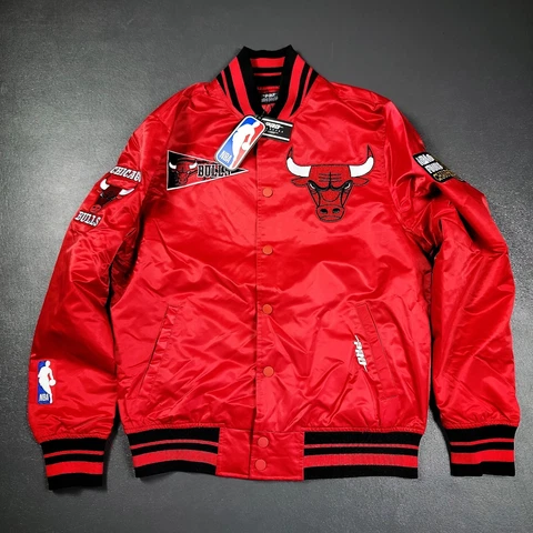 100% Authentic Pro Standard Chicago Bulls 6x Finals Champions Jacket Size M Mens Cover