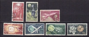 Tchécoslovaquie 1962-63 exploration de l'univers 7 timbres oblitérés /TE5255 - Foto 1 di 1