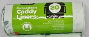 15 Litre Compostable Food Waste Caddy Bin Liners Biodegradable (20 Bags per box) - Picture 1 of 6
