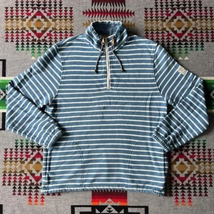 Joules Women’s 1/4 Zip Pullover Sweatshirt Size 8 Striped Long Sleeve D9 - Picture 1 of 11