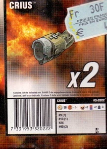 CELL ENTERTAINMENT 1 BLISTER RONIN DUELS SET DE DEUX ARMES CRIUS - Imagen 1 de 1