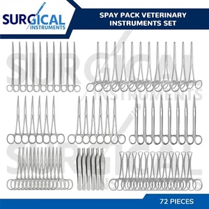 72 piezas Juego de Instrumentos Veterinarios Paquete de Esterilización Médica Quirúrgica Fórceps Grado Alemán - Imagen 1 de 7