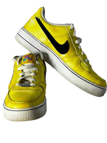 Nike Air Force 1 Low Peace Love and Basketball taglia 7Y giallo nero donna 8 5