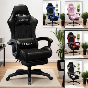 Gaming Chair Office Computer Seating Racing PU Executive Racer Recliner Chair💺 - Picture 1 of 21