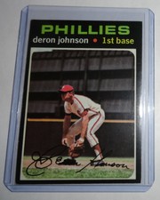 1971 Topps #490 Deron Johnson Philadelphia Phillies Excellent ++++ Sharp