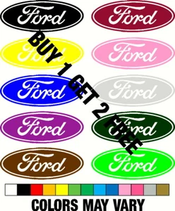 FORD OVAL Decal Buy 1 get 2 FREE  FORD Car Truck iPhone FREE SHIPPING   - Picture 1 of 1