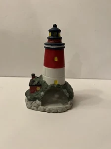 Hand Painted Porcelain Votive Light House - Picture 1 of 9
