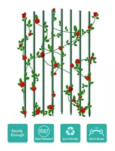 EcoStake 1/4x60inch Plant Stakes for Garden Tomato 5ft Plant Support Never Rust - Picture 1 of 12