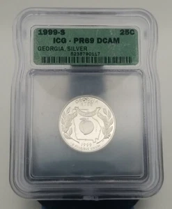 1999-S Georgia Proof Quarter ICG PR-69 DCAM #3062 - Picture 1 of 4
