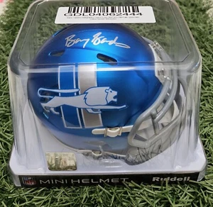 Barry Sanders Autographed Detroit Lions Alternate Speed Mini Helmet Beckett - Picture 1 of 5