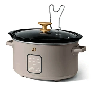 Beautiful 4Qt Slow Cooker Porcini Taupe | Drew Barrymore | Touch Display | Compa - Picture 1 of 7