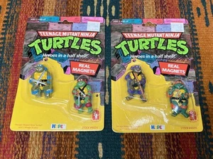 Set 4 magneti vintage Teenage Mutant Ninja Turtles TMNT 1988 Hope NUOVO - Foto 1 di 8
