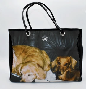 ANY HINDMARCH Be a Bag Two Dogs Print Toto Bag-Used - Picture 1 of 10