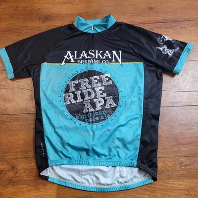 Primal Mens Large Cycling Jersey 22" P2P (9/10) Alaskan Brewing Freeride APA L - Image 1 of 4