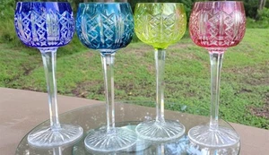 "4 copas de vino de cristal de Saint Louis Roemer de 7,25"" marcadas firmadas" - Imagen 1 de 8