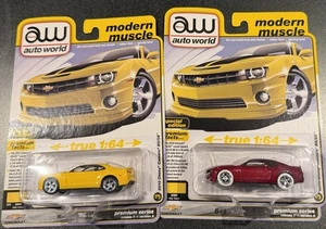 2025 New Auto World Ultra Red Chase 2010 Chevy Camaro RS/SS & Yellow Version Rarität - Bild 1 von 13