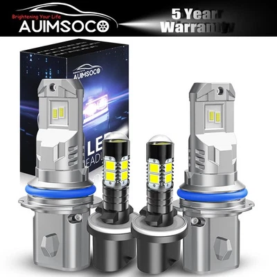 Kit combinado de 4 bombillas de faros LED antiniebla 6500K para Chrysler Sebring 2001-2006 Foto 1 de 4