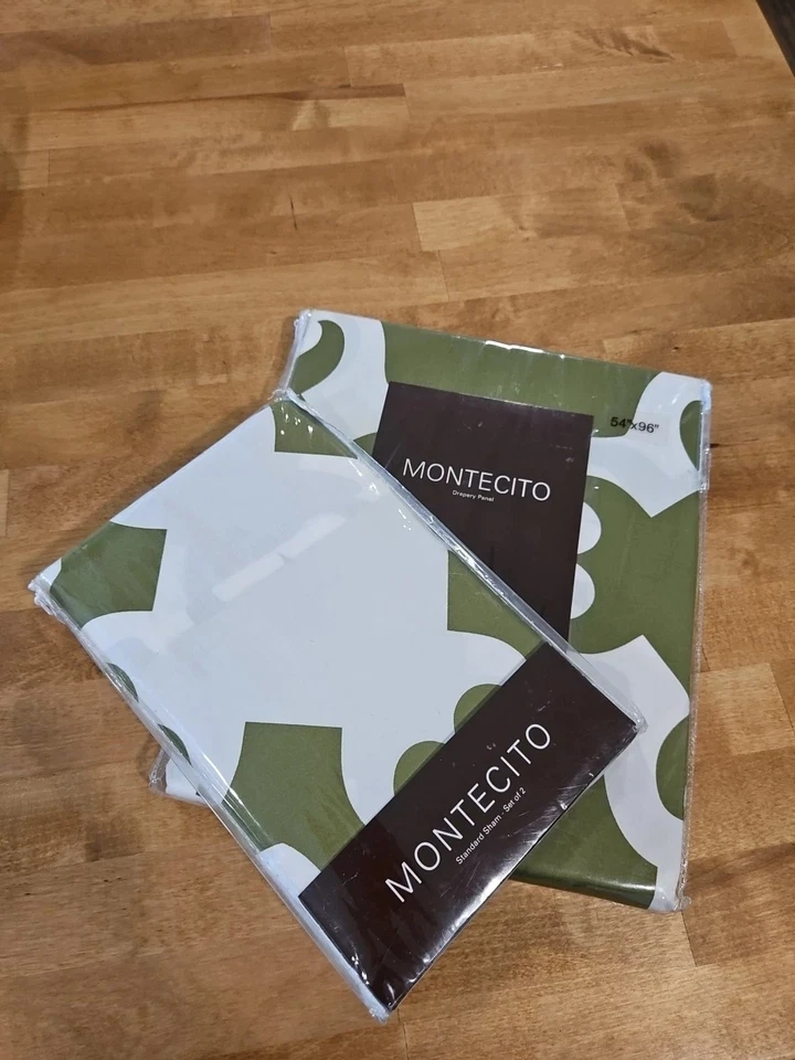 Painel de cortina (1) e fronhas de travesseiro padrão correspondentes Z Gallerie MONTECITO novo com etiquetas - Imagem 1 de 4