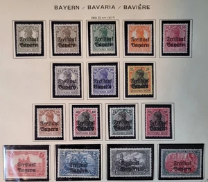 GERMANY Collection BAYERN 1919 GERMANIA "FREISTAAT" OVPT COMPLETE SET MH OG 99c - Picture 1 of 1
