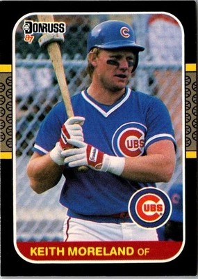 1987 Donruss Keith Moreland #169 Chicago Cubs Baseball Card - Image 1 of 2