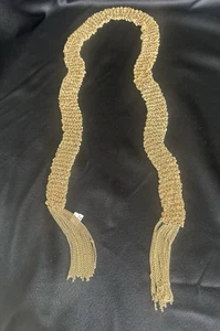 Anthropologie Chain Crohet Scarf Necklace/ Gold - Picture 1 of 3