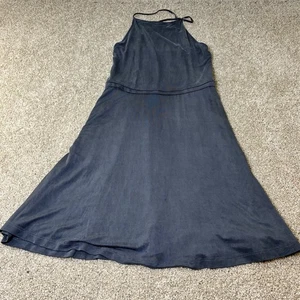 Tart Halter Dress Sleeveless Casual A-Line Sundress Gray Cupro Blend Size S - Picture 1 of 6
