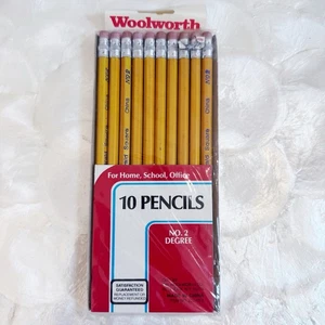 Vtg No. 2 Degree Woolworth Herald Square -10 Pencils For Home School Office NEW - Picture 1 of 10