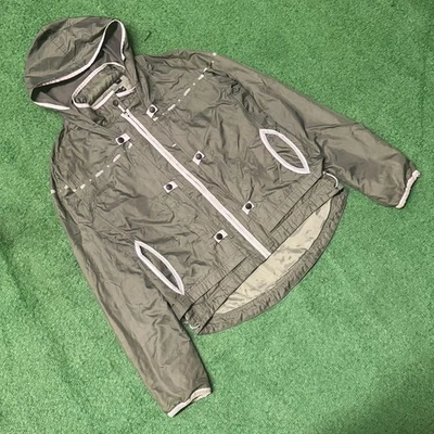 复古 Y2K Triple Five Soul 夹克灰色/粉红色 Tech 尼龙滑板风衣 M — 第 1/4 张图片