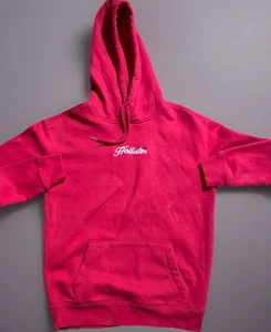 Hollister Hoodie Kapuzenpullover rot Spruch Kordelzug Gr. Small - Bild 1 von 11