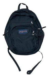 JanSport Big Student 3 Section Black Backpack Laptop College Book Bottle Bag - Picture 1 of 9