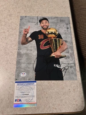Dahntay Jones Signed 8x10 Photo PSA / DNA COA Cavs Championship Trophy Autograph - Image 1 of 4