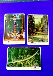 Postcards ~ 2 Capilano Suspension Bridge and Thunderbird Totem Pole -Tracking-V4 - Picture 1 of 5