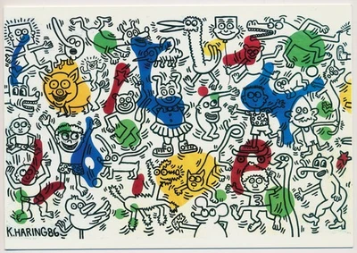 LITOGRAFÍA EN COLOR OFFSET KEITH HARING 2006 Galería Jérôme de Noirmont Foto 1 de 4