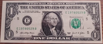 "Born in 1978 on May 29th"  $1 DOLLAR BIRTHDAY  NOTE - FANCY SERIAL # 19780529 - Image 1 of 3