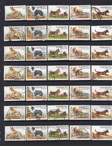 1980 DOG Stamps DINGO COLLIE KELPIE TERRIER & CATTLE DOG Australia x 7 Used Sets - Picture 1 of 1