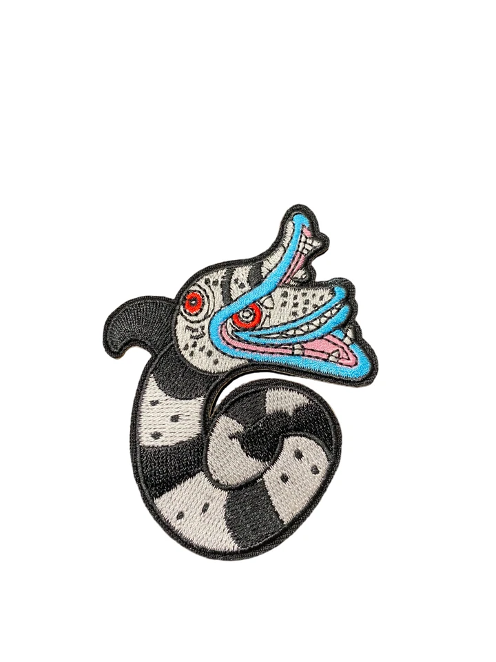 Beetlejuice Sand Worm Snake Horror Movie Patch, Iron On/Sew On - Image 1 of 1