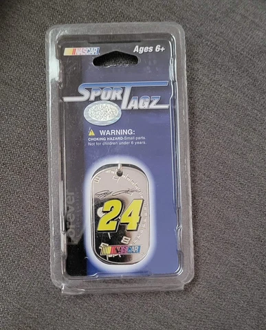 Nascar Jeff Gordon metal #24 dog tag Keyring Keychain. Sportagz Cover