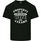 4 Year Wedding Anniversary 4th Funny Wife Mens Cotton T-Shirt Tee Top