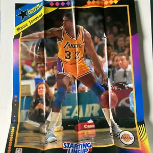 1992 Kenner Starting Lineup Magic Johnson Poster Series LA Lakers, Basketball - Picture 1 of 6