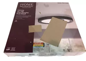 Home Decorators Collection Calloway 15in. Matte Black Selectable LED Flush Mount - Picture 1 of 3