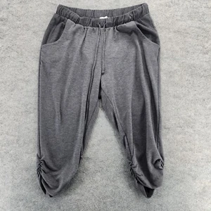 Maurices Sweatpants Womens Size 1 Gray Cropped Drawstring - Picture 1 of 7