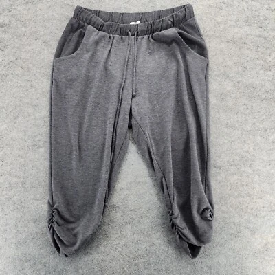 Maurices Sweatpants Womens Size 1 Gray Cropped Drawstring - Image 1 of 4