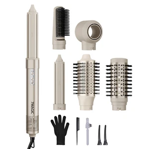 6 in1 Multihaarstyler Warmluftbürste Haartrockner mit Lockenstab 110,000 U/min - Bild 1 von 10