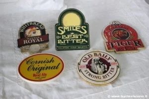 FIVE VINTAGE CLIPS PUMP SMILES TIGER OLD BAILY BITTER CORNISH DISTINTIVI PUB - Picture 1 of 7