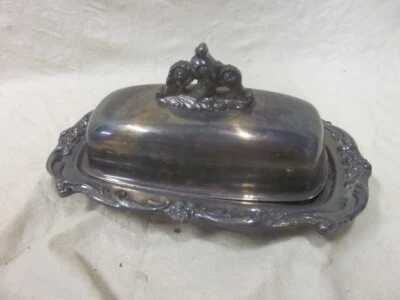 Plato de mantequilla de plata Lunt A-50 vintage RARO Foto 1 de 4