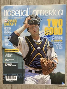 Joey Bart Signed Rookie Baseball America Magazine Pirates Georgia Tech MLB NL - Picture 1 of 5